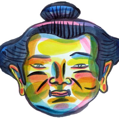 big sumo head golden cheeksnologo10cm Thumbnail