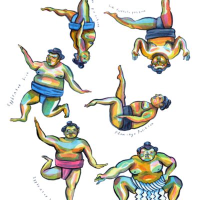 banzuke gai mass sumo t towel Thumbnail